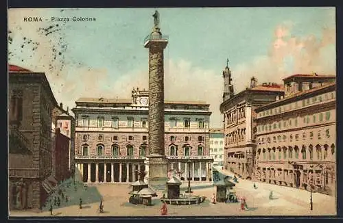 Künstler-AK Roma, Piazza Colonna