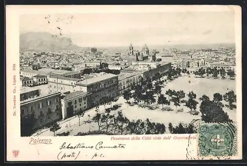 AK Palermo, Panorama della Città visto dal Osservatorio