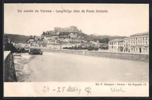 AK Verona, Lung`Adige visto da Ponte Umberto