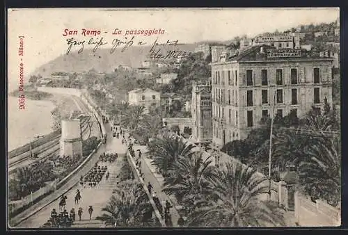 AK San Remo, La passeggiata