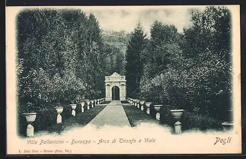 AK Genova, Villa Pallavicini Durazzo, Arco di Trionfo e Viale