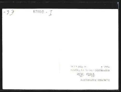 AK Riofreddo, Albergo Ristorante Villa Rio mit Innenansichten