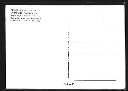 AK Siracusa, Gesamtansicht aus der Vogelschau