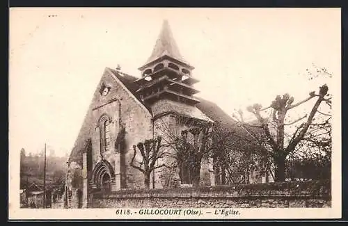 AK Gillocourt, Oise, L`Eglise