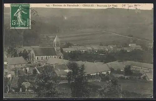 AK Chelles, Environs de Pierrefonds, Panorama, 1re Vue