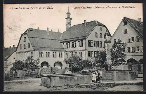 AK Freudenstadt, Altes Kaufhaus, Schwarzwaldmuseum und Realschule