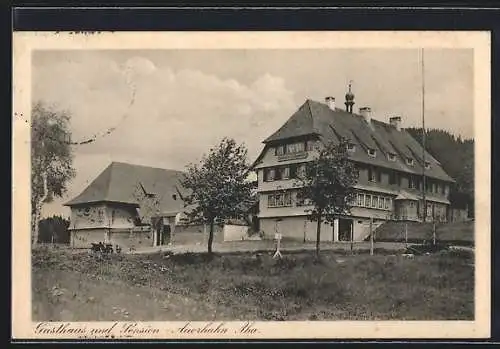 AK Aha / Schwarzwald, Gasthaus und Pension Auerhahn