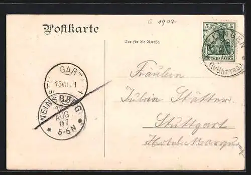 AK Mühlhausen-Enzthal / Illingen, Sägmühl und Totalansicht