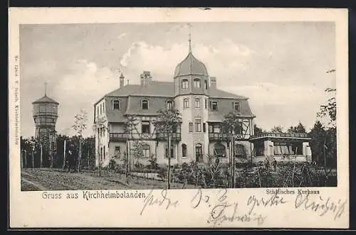 AK Kirchheimbolanden, Städtisches Kurhaus mit Garten