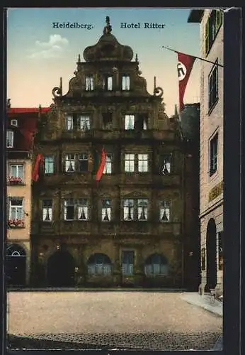 AK Heidelberg, Blick aufs Hotel Ritter