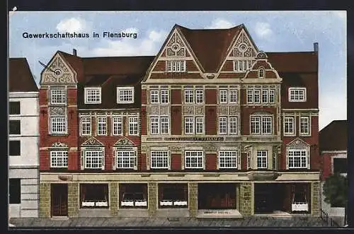 AK Flensburg, Blick aufs Gewerkschaftshaus