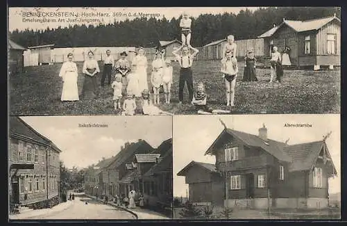 AK Benneckenstein i. Hoch-Harz, Hotel Erholungsheim Art Just-Jungborn, Bahnhofstrasse, Albrechtsruhe