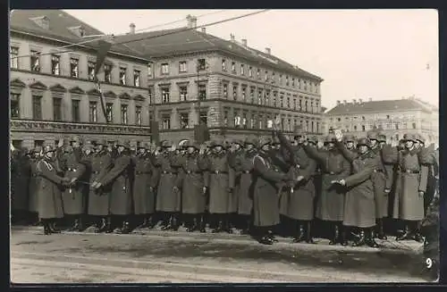 Foto-AK Fürth / Bayern, Vereidigung von Soldaten