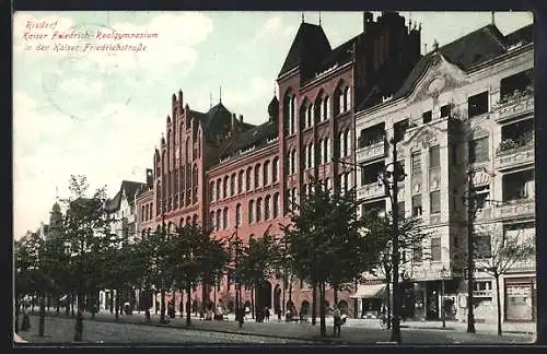 AK Berlin-Rixdorf, Kaiser Friedrich-Realgymnasium in der Kaiser Friedrich-Strasse