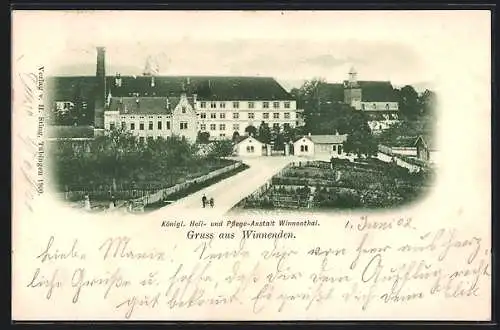 AK Winnenden, Blick auf die Königl. Heil- und Pflegeanstalt Winnenthal