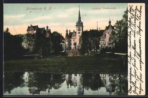 AK Boitzenburg U. M., Schloss, Blick auf die Vorderseite