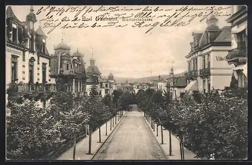 AK Bad Nauheim, Bismarckstrasse mit Villen und Fernblick