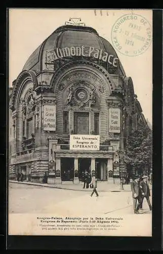 AK Paris, Gaumont-Palace, Kongreso de Esperanto 1914