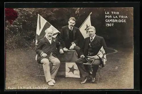 AK Cambridge, La Trio por la Tria 1907, Esperanto