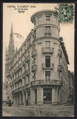 AK Pau, Hotel d`Albert, Proprietaire Mme. Boyeldieu