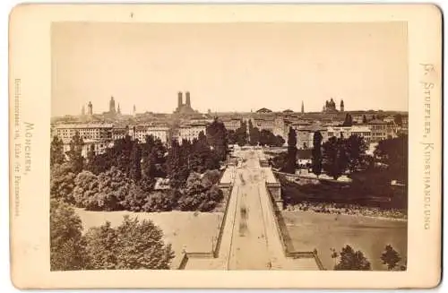 Fotografie G. Stuffler, München, Ansicht München, Maximilianstrasse & Stadtpanorama