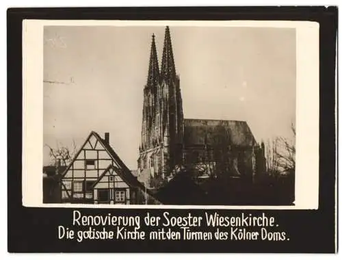 Fotografie unbekannter Fotograf, Ansicht Soest, Renovierung der Soester Wiesenkirche