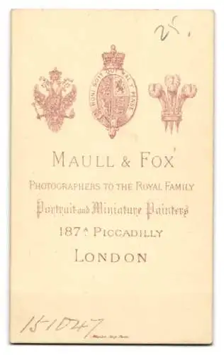 Fotografie Maull & Fox, London, Piccadilly 187A, Porträt einer elegant gekleideten Dame