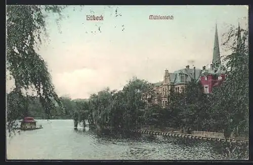 AK Lübeck, Blick auf den Mühlenteich