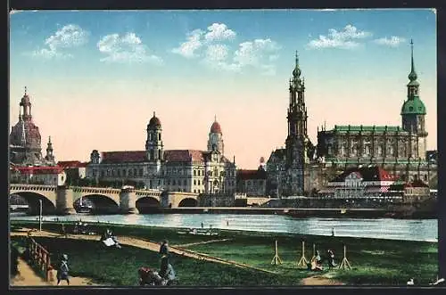 AK Dresden, Blick auf die Stadt