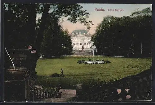 AK Fulda, Blick in den Schlossgarten