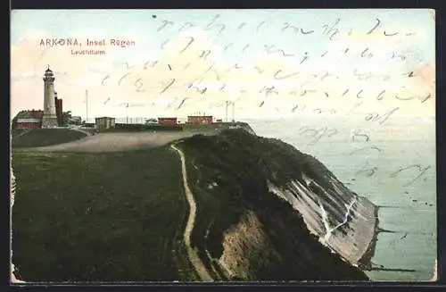 AK Arkona /Insel Rügen, Blick auf den Leuchtturm und aufs Meer