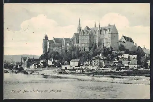 AK Meissen, Königliche Albrechtsburg am Wasser