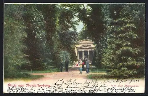 AK Berlin-Charlottenburg, Weg zum Mausoleum