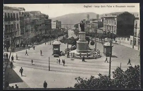 AK Cagliari, Largo Carlo Felice e Monumento omonimo