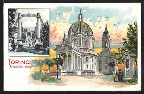 Lithographie Torino, Chiesa Reale di Superga