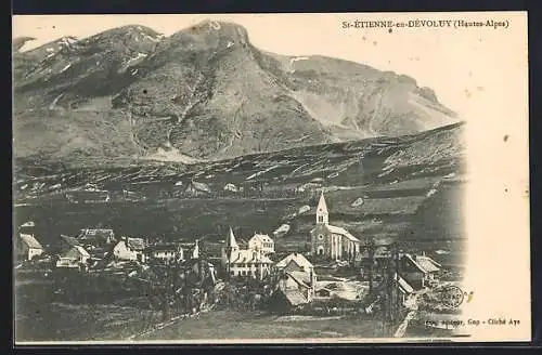 AK St-Étienne-en-Dévoluy /Hautes-Alpes, Panorama