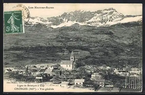 AK Chorges /Hautes-Alpes, Ligne de Briancon à Gap, Vue générale