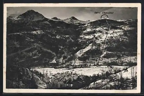 AK Chantemerle /Hautes-Alpes, Panorama et Villar-Laté, Les Pistes de Serre-Chevallier et de Serre-Ratier