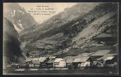 AK Queyras, La Vallée, Route du Col Izouard, Le Coin, Au fond, le Lauzon