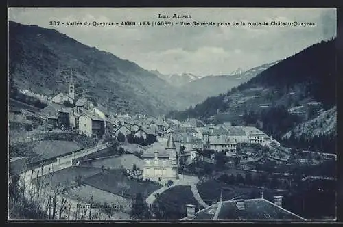 AK Aiguilles, Vue generale prise de la route de Chateau-Queyras