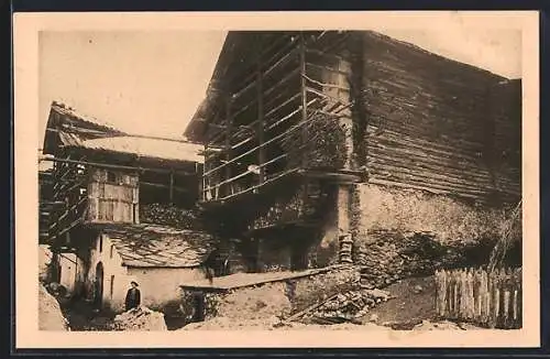 AK Saint-Véran /Queyras, Types des Anciennes Maisons