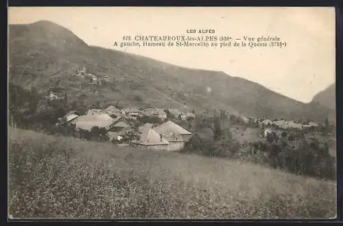 AK Chateauroux-les-Alpes, Vue générale, Hameau de St-Marcellin au pied de la Queste