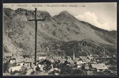 AK Névache, Ville Haute, Vue générale