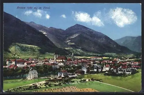 AK Bressanone, Teilansicht mit Bergen