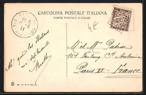 AK Genova, Stazione Principale, Castello de Albertis, S. Teodoro, Segelschiff, Pferdegespann