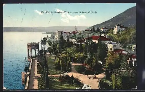 AK Gardone Riviera, Giardino verso il lago di Garda