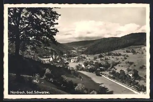 AK Nordrach /Schwarzwald, Ortsansicht von einer Parkanlage aus