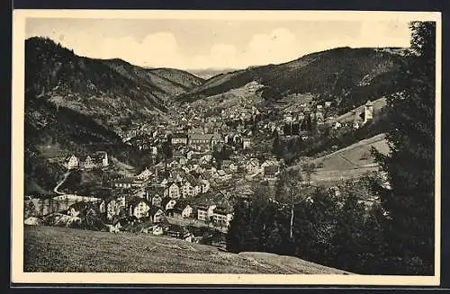 AK Schramberg /Schwarzwald, Gesamtansicht mit Bergpanorama