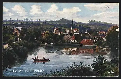 Künstler-AK Maulbronn, Kloster Maulbronn, Panorama