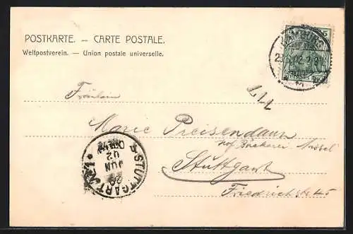 AK Hamburg-Neustadt, Partie am Jungfernstieg